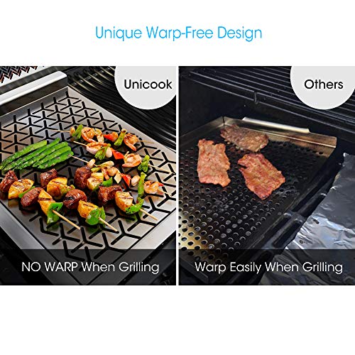 image for Unicook Grill Topper, Vegetable Grill Basket for Outdoor Grill, Warp-F