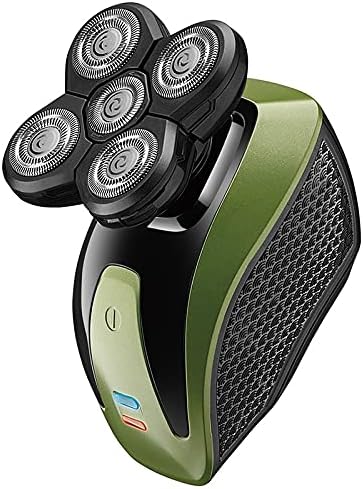 Head Shavers for Bald Men, 5in1 grooming kits electric shaver facial body electric rechargeable razor men beard wet dry rotary bald shaving machine (Color : 5in1)