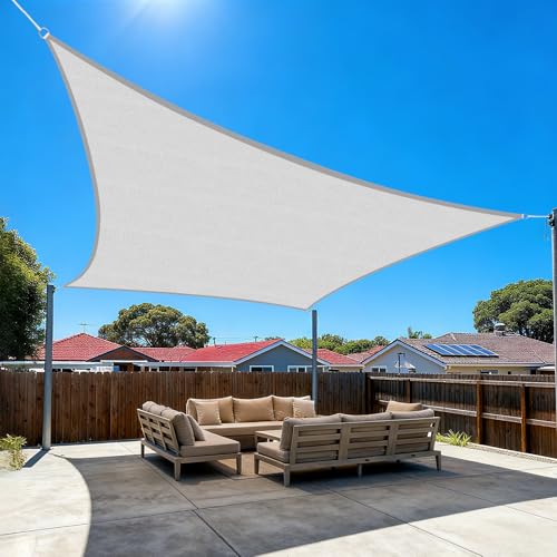 Amagenix Shade Sail 12X20 Rectangle Light Grey UV Block Breathable Sun Shade Canopy for Outdoor Patio Garden Deck Backyard Customizable