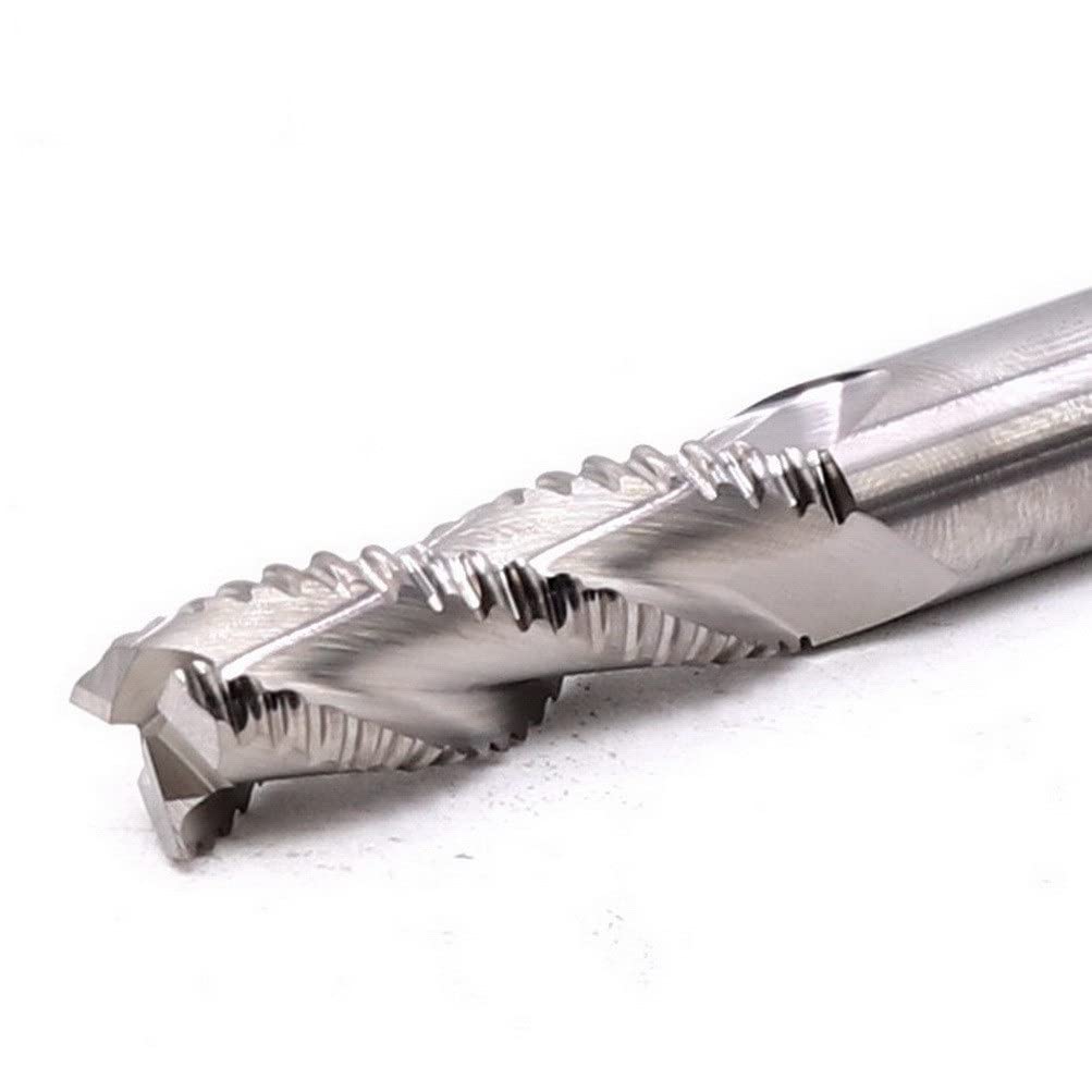Fresas de desbaste carburo sólido HRC55, 3 flautas, 16 mm, 20, herramienta mecanizado CNC, torno, fresa aluminio, 1 unidad(AL-3FCU-D16X100L)