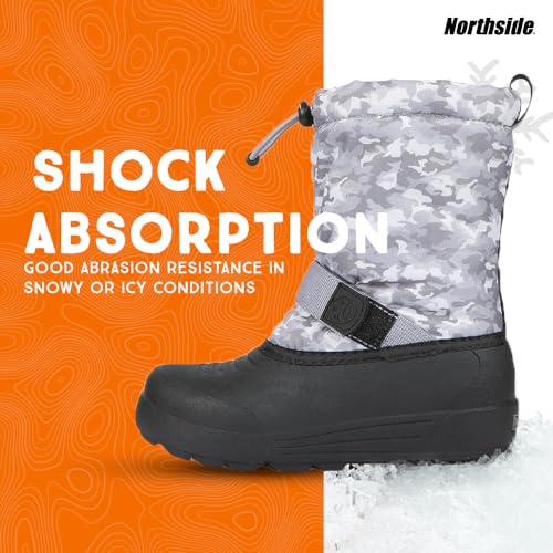 Image of Northside Frosty Insulated Winter Snow Boots for Girls and Boys with Rugged, Water Resistant Nylon Upper, Quick-Drying Lining, Removable EVA Insole, and Durable TPR Outsole