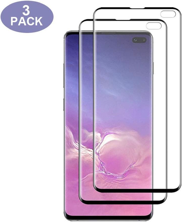[3 Pack] for Galaxy S10 Plus Screen Protector, Kbbale High Sensitive Full Coverage Case Friendly 3D PET Flexible TPU Film with Lifetime Replacement Warranty for Samsung Galaxy S10 Plus