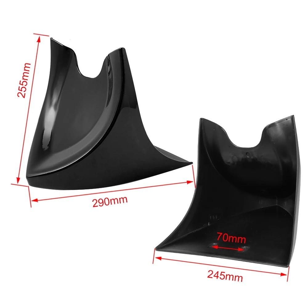 Pasuje do motocykla Harley Fatboy/Softail V-ROD Sportster przedni dolny podbródek Spoiler owiewki Winglet spojler motocyklowy Wing(Gloss Black)