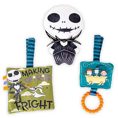 Image of KIDS PREFERRED Disney Baby The Nightmare Before Christmas - 3 Piece Gift Set with Stuffed Jack Skellington Plush and Activity Toys for Babies and Toddlers, Medium