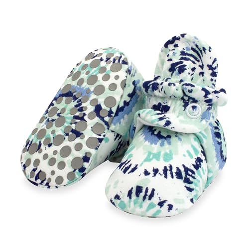 Image of Zutano Unisex Organic Cotton Baby Booties With Gripper Soles