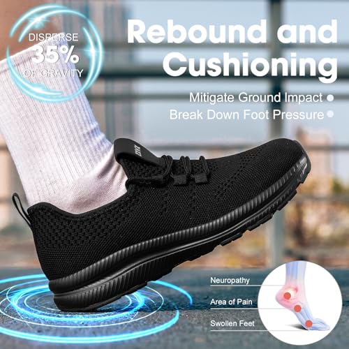 Image of Wide Toe Box Shoes Women Non-Slip Wide Width Sneakers Ultra Light Extra Wide Road Running Shoes for Women Breathable Tennis Walking Gym Workout Trainer 6-12