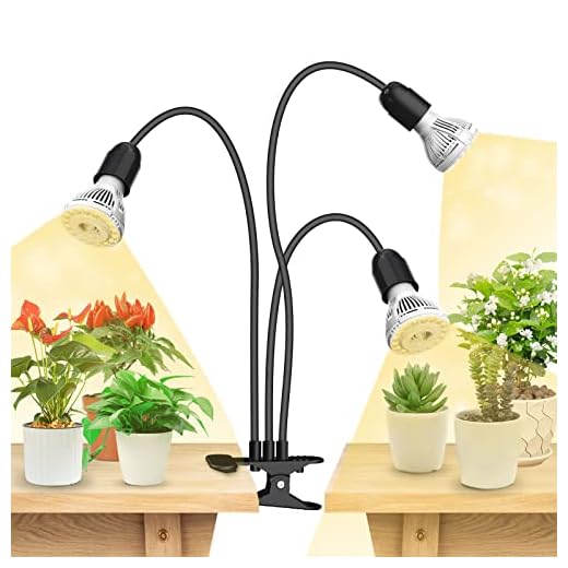 SANSI LED Grow Lights for Indoor Plants, 450W Full Spectrum Gooseneck Clamp Grow Lamp, 30W Power Plant Light with High PPFD for Seeding, Lifetime Free Bulb Replacement Plant Lights for Indoor, 3 Head