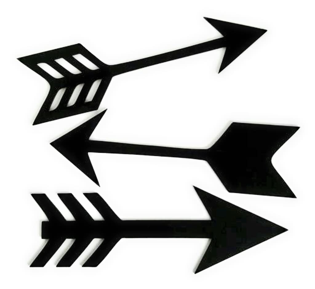 Set of 3 wooden wall arrows, Scandi nursery decor