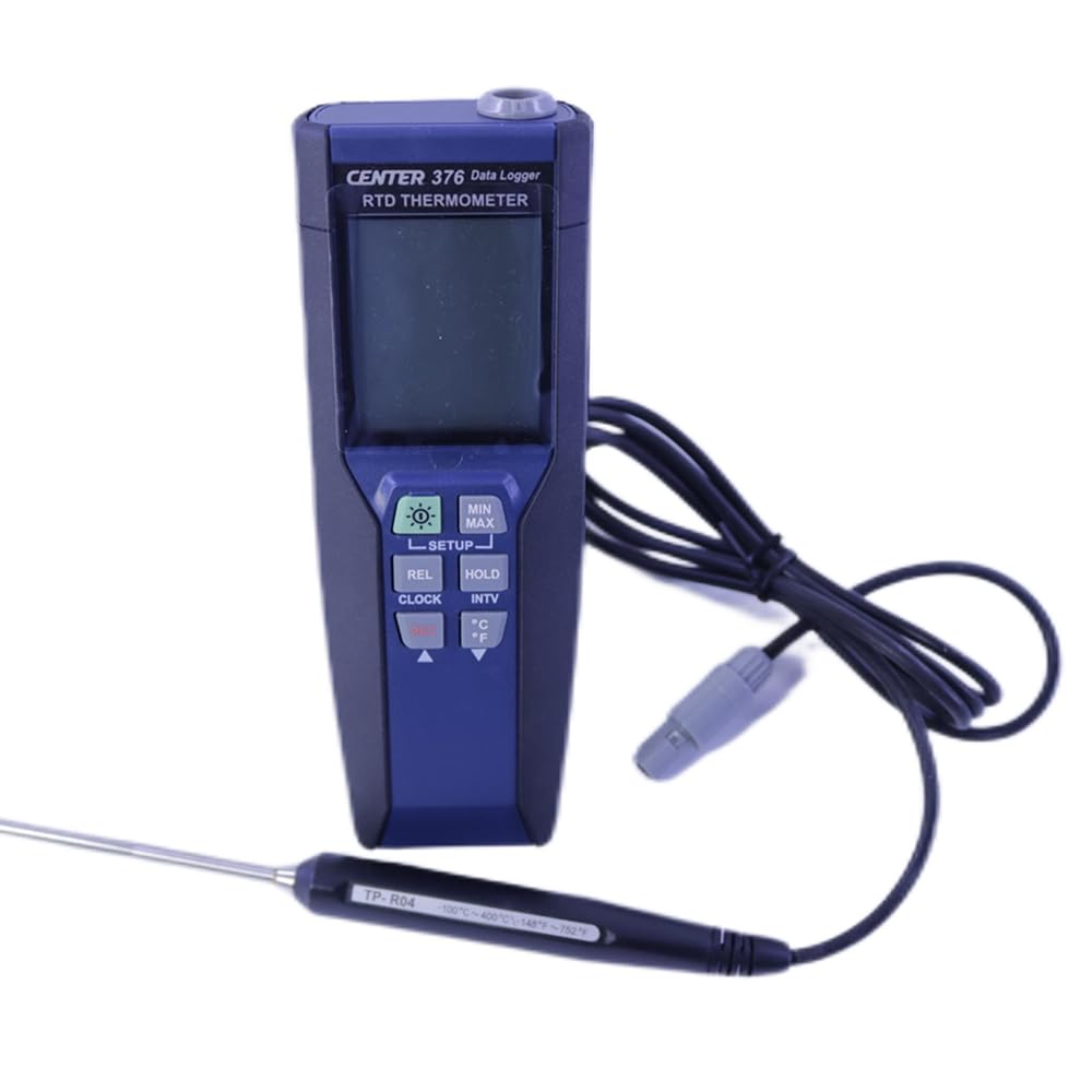 CENTER-376 Digital RTD Thermocouple Thermometer PT100 Sensor (0.01C) -100~400C 16,000 Records Data Logger with Software
