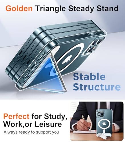 Image of Magnetic Compatible with iPhone 12 Pro Max Case, [Built-in Invisible Kickstand][Compatible with MagSafe][Military Grade Shockproof] Slim Thin Phone Case for iPhone 12 Pro Max 6.7 inch