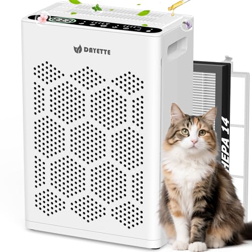 Image of DAYETTE Air Purifiers for Home Large Room Up to1800 Ft with Washable Pre-Filter, H14 HEPA Air Filter, Air Quality Monitor, Pet Mode Sleep Mode for Allergies, Pet Hair in Bedroom, Living Room, Office