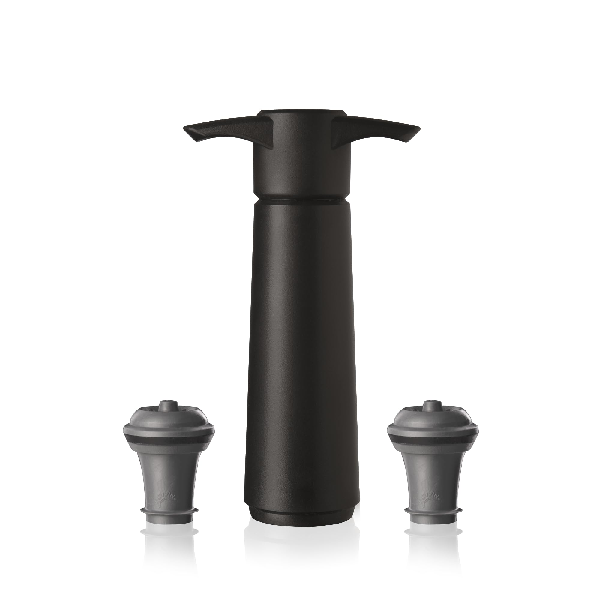 Vacu vin V-20 Vacuum Stoppers with 2 Stoppers, Black