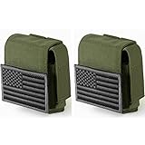 FRTKK 2 Pack Tactical Cigarette Pouches, Molle EDC Compact Pouch Small Utility Pouch Accessories Battery Cigarette Case Card Holder Lighter Slot Mini Cigar Belt Waist Pack (Army Green 2)