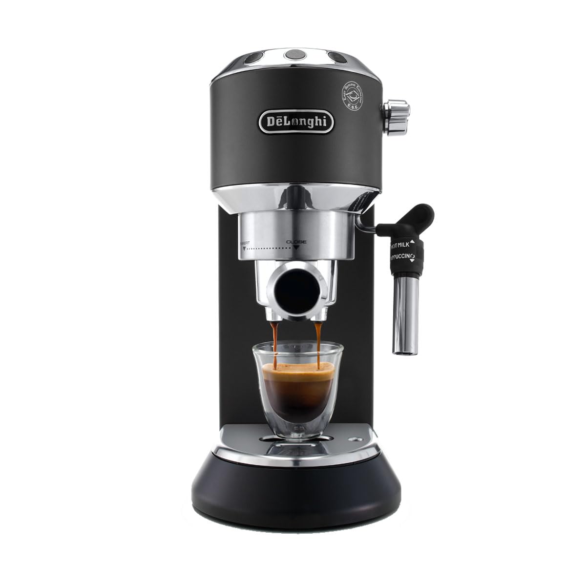 Delonghi Dedica Style EC685BK Cafetera Espresso Manual con Función Flow Stop + Molinillo De Regalo