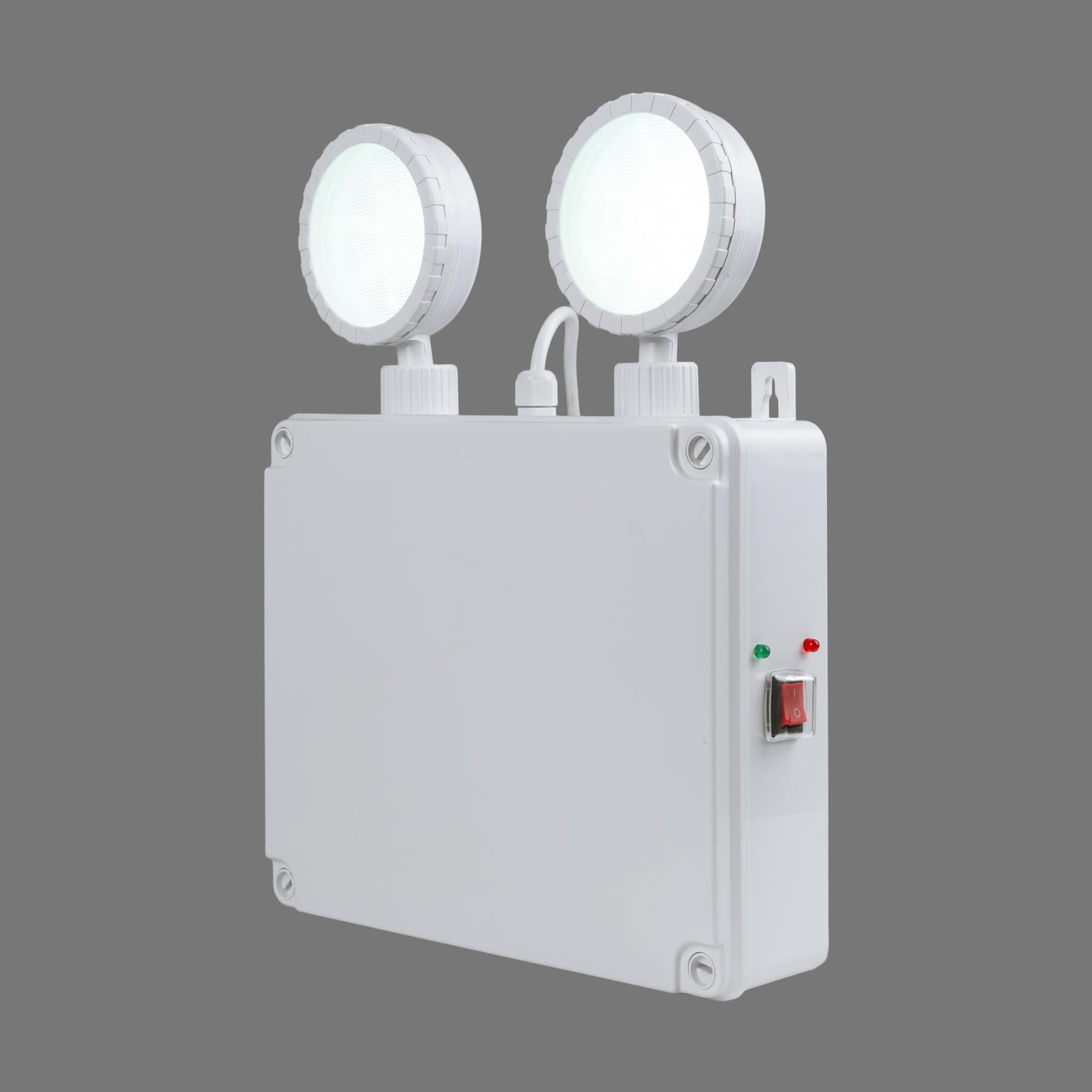 BARCELONA LED Éclairage de Secours LED Industriel 2x8W IP65, 600lm, Autonomie 3 Heures, Batterie Rechargeable 6V 2000mAh, Lampe de Secours Automatique pour Parking, Entrepôt et Escalier