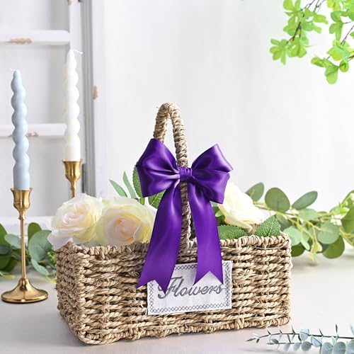 Image of Double Face Purple Satin Ribbon 1-1 /2 inch X 25 Yards Polyester Purple Ribbon for Gift Wrapping Very Suitable for Weddings Party Hair Bow Invitation Decorations and More
