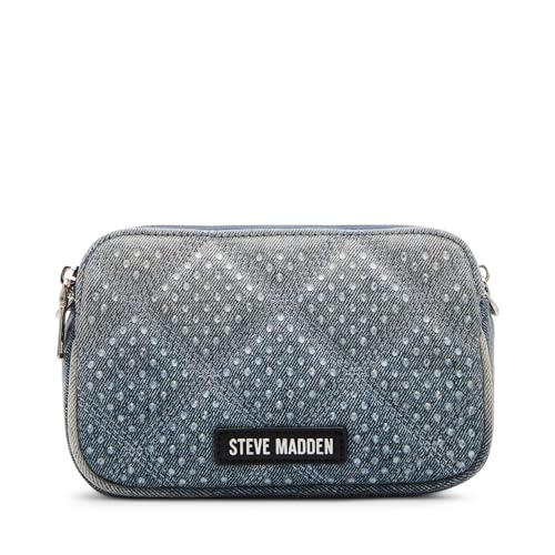 Steve Madden Daisy-r Quilted Double Zip Crossbody with Stones3