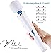 Metooka Therapeutic Cordless Massager - Powerful Massage Tool Handheld 8 Speeds 20 Patterns - Rechargeable Hand Massagers for Sore Muscles - Hand Held Massage Wand Tool for Neck & Back