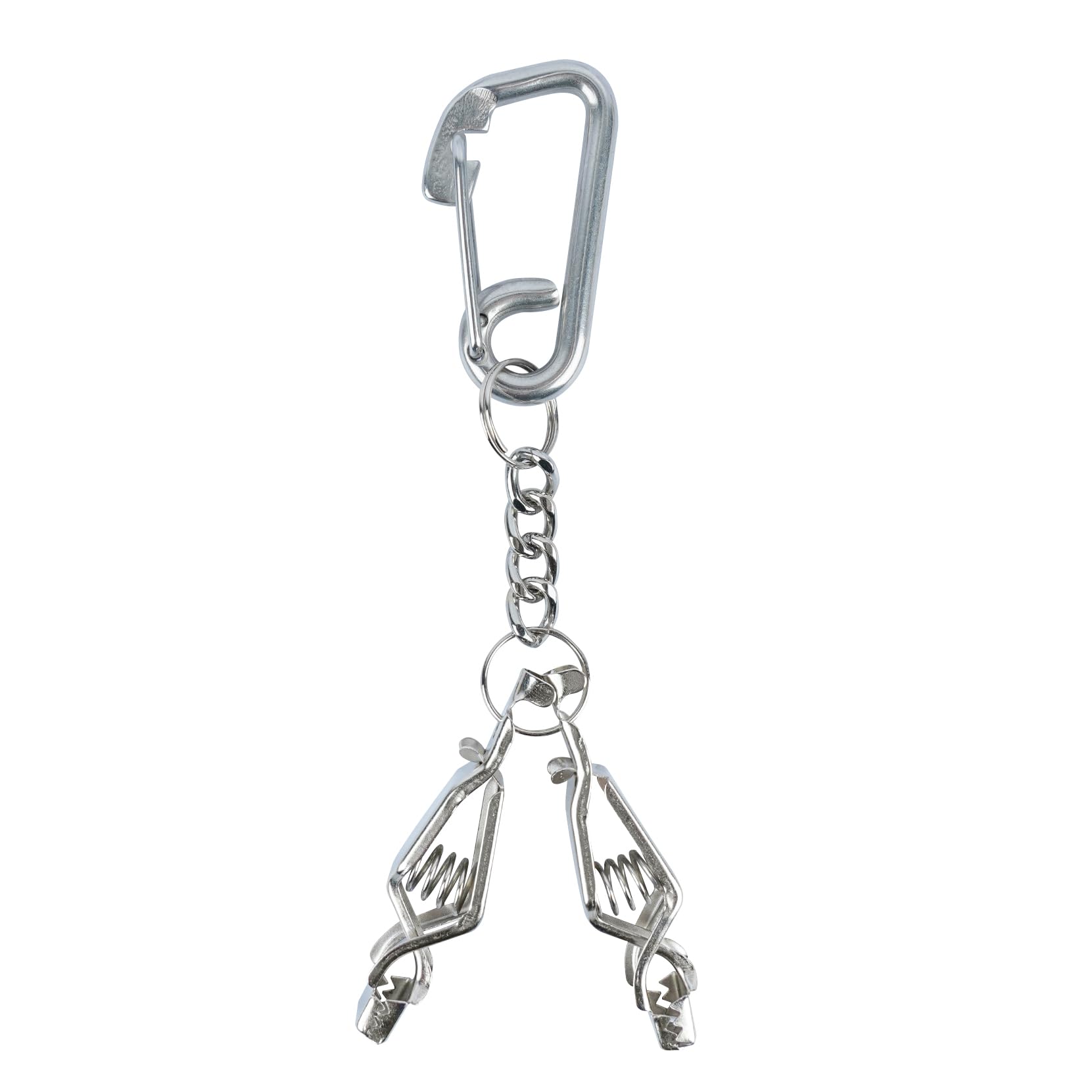 KUNN Glove Clip Stainless Steel Carabiner with Double-End Alligator Clip for Work Gloves, Glove Holder for Wall Mount