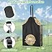PATINWALL Hay Bags for Horses, 600D Oxford Hay Bag with Adjustable Strap and Metal Ring, Hanging Hay Feeder for Goats Sheep Donkeys and Cows, Black (1)