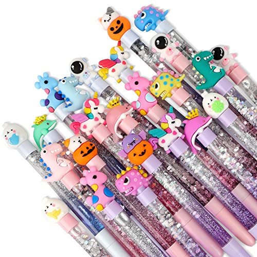 yuechen 24 Pcs Penne a sfera Animale Colorate,Kawaii Divertente...
