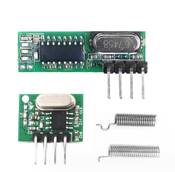 5 PCS 433mhz Wireless RF Transmitter and Receiver with Antenna Ask Remote Control Module DIY Kit for Arduino