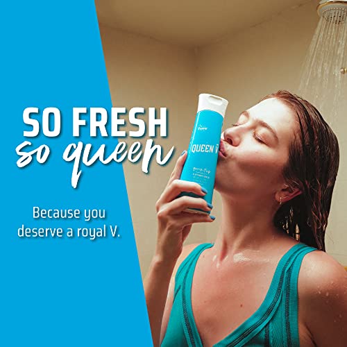 QUEEN V Queen it Up- Intimate Wash, pH friendly, daily use fresh and clean shower gel with lemongrass extract and lactic acid, gynecologically tested, recyclable bottle, 6.76 fl oz.