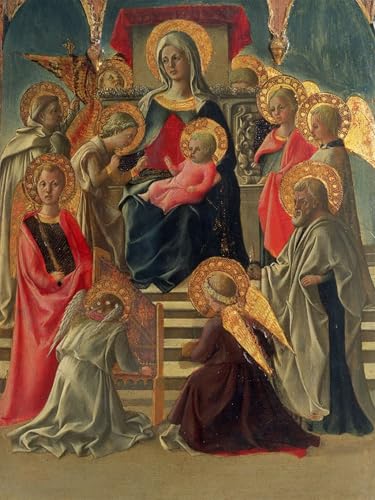 Impresiones de Lienzo 60x90cm Fra Filippo Lippi, cuadro artístico para salón u oficina