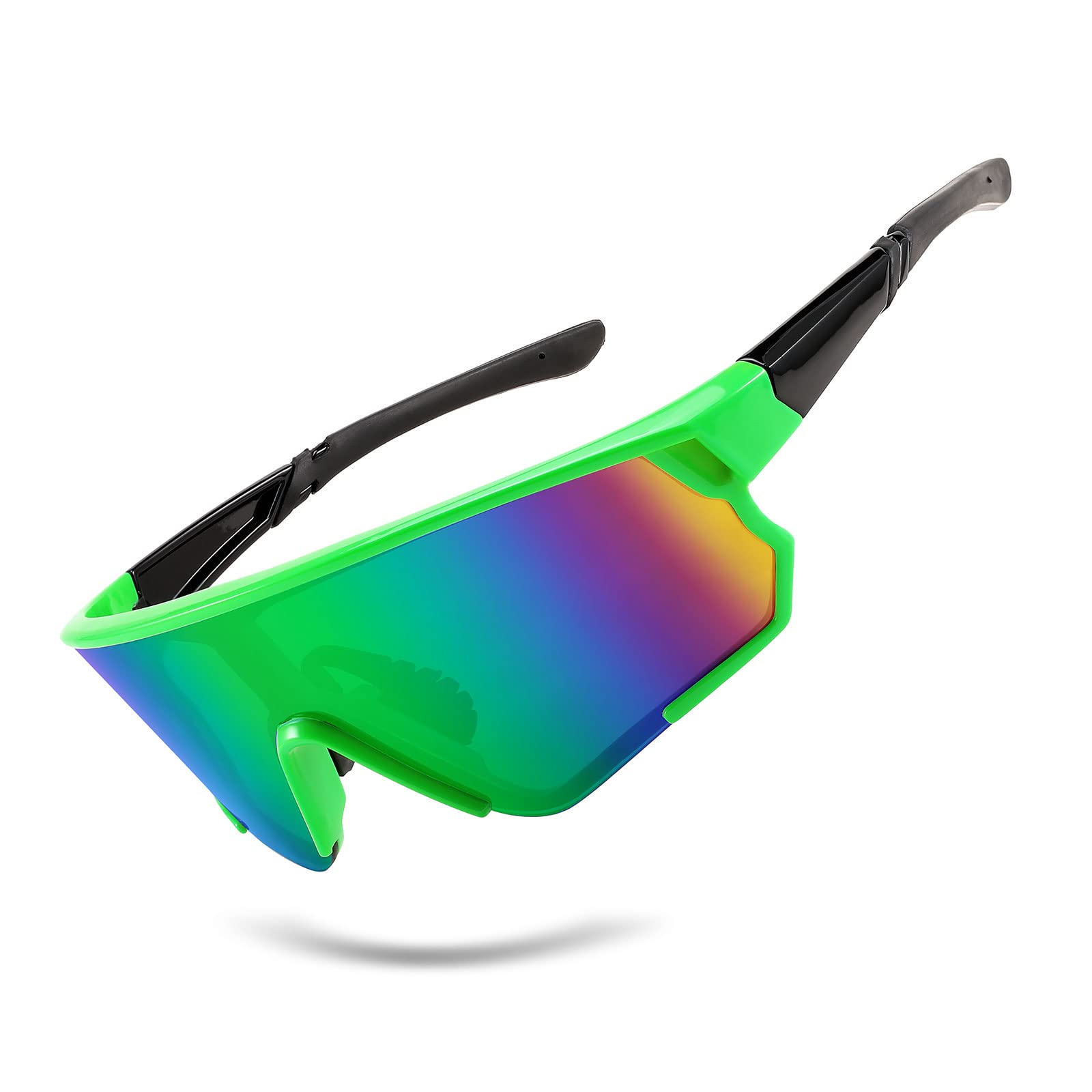 YuJian Sports Sunglasses for Men Women, UV400 Protection Cycling Running Baseball Biking Sun Glasses for Adults Youth