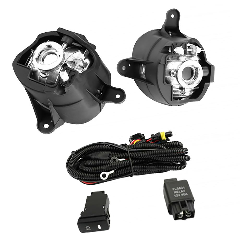 Riloer Luces de trabajo LED para coche, 12 V, antiniebla, halógenas, de repuesto con cableado, compatible con Toyota Hilux VIGO MK7 2012-2014