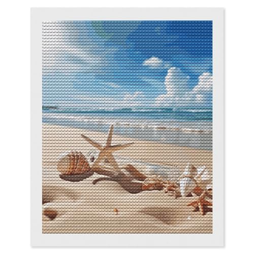 Peinture diamant plage salon pour créer une décoration murale maison esprit vacances en bord de mer
