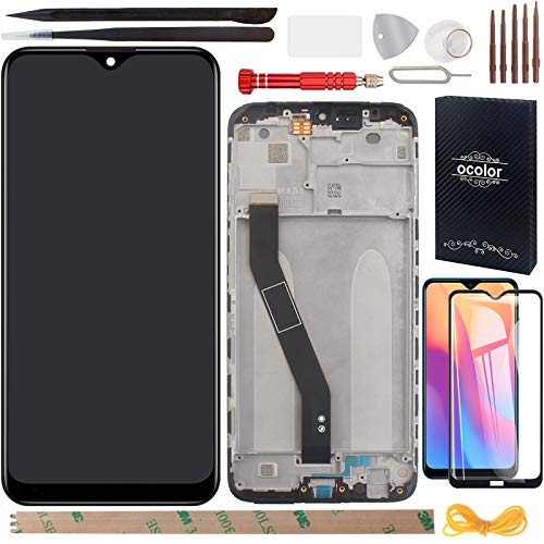 YHX-OU 6.22' para Xiaomi Redmi 8 Redmi 8A de reparación y reemplazo LCD pantalla táctil digitalizador con herramientas incluidas + 1 pieza cristal templado (negro + marco)