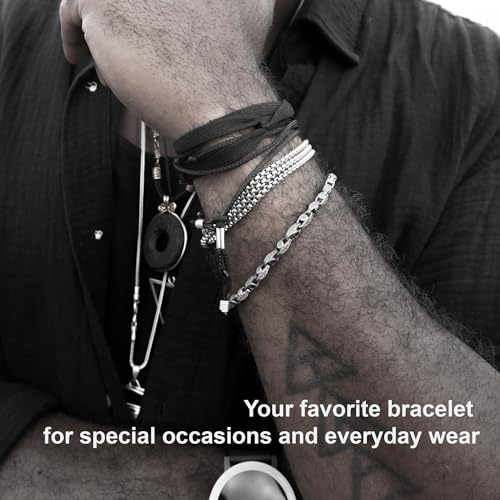 Pulsera de plata 925 con ojo turco para hombre miniatura 7