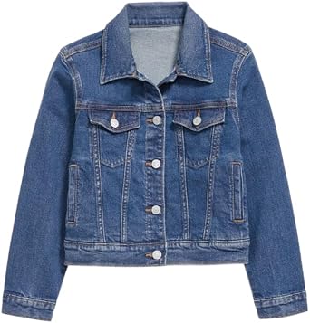 Chicbaby Kids Denim Jean Jacket for Boys & Girls Classic Button-Up Outerwear with Pockets Stylish Lightweight Jacket for Spring, Fall & All Seasons 3T Blue
