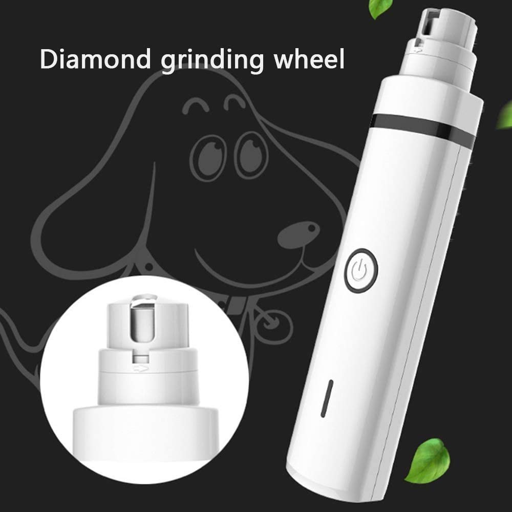 Perro Nail Grinder Electric Pet File Nail File 2 Velocidades Recargable Cat Trimmer Trimmer Quiet per Dogs A Grooming y alisado for Perros y Gatos