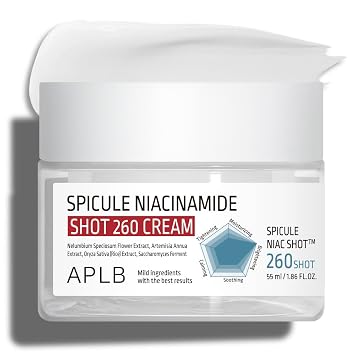 APLB Spicule Niacinamide Shot 260 Cream | SPICULE NIAC SHOTTM 260 1.86 FL.OZ/Korean Skincare, Gentle Exfoliation, Pore Care, Long lasting hydration, Revitalize for gentle and improve skin texture