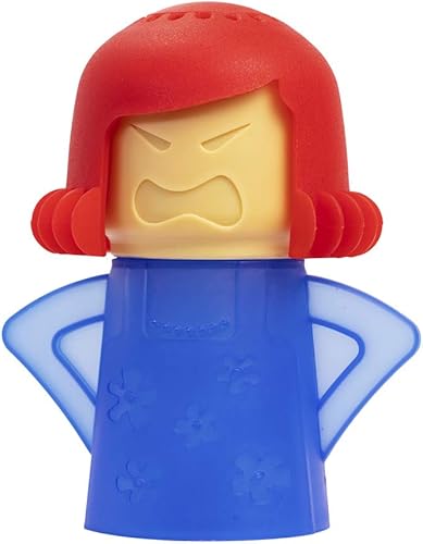 Aivwis Limpiador de microondas Angry Mom, limpiador a vapor de microondas Mad Mama, solo tienes que añadir vinagre y agua, limpia fácilmente la