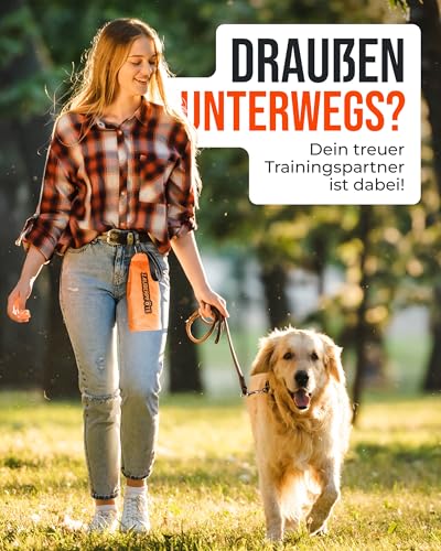 ZAUBERPFOTE Futterbeutel 'Joy' - Mit wasserfestem YKK® Reißverschluss - Apportierbeutel für Hundetraining - Ideal für Leckerlies – Praktische & robuste Leckerlitasche für Hunde