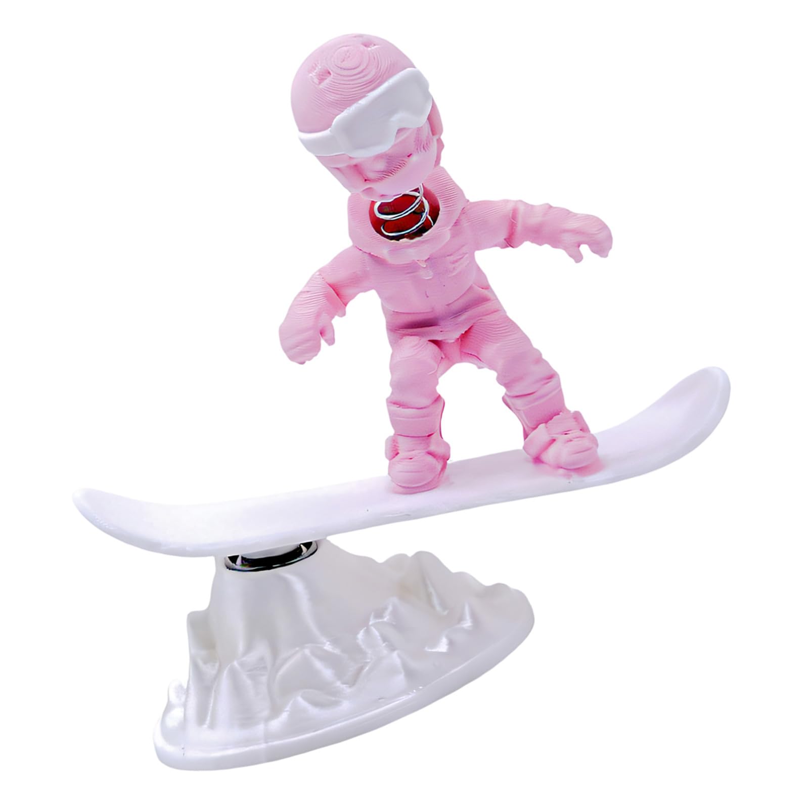 FROMCEO Dynamic Skiing Character Decor with Fun Motion for Desk Decoration Skiing Dashboard Ornament