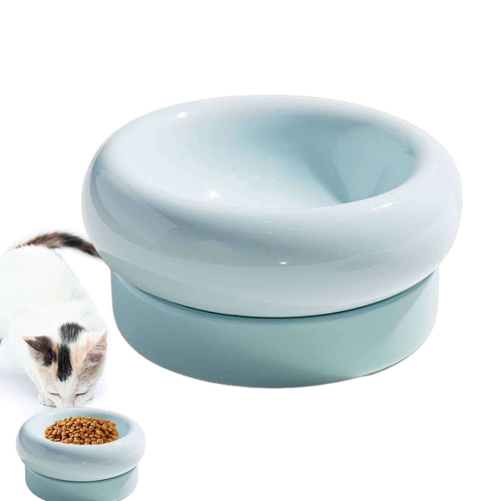 Gamelles mignonnes en céramique pour chat et chiot - Gamelle amovible pour chat - Double gamelle en céramique pour l'alimentation et l'arrosage des chats