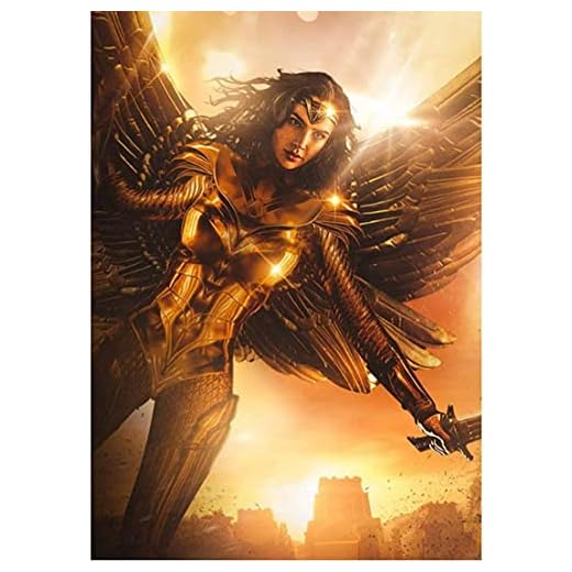 XMYC Modern målning Wonder Woman Gal Gadot affisch dekor tryck bildmålningar vardagsrum sovrum dekoration 70 x 90 cm (27,6 x 35,4 tum) ingen ram