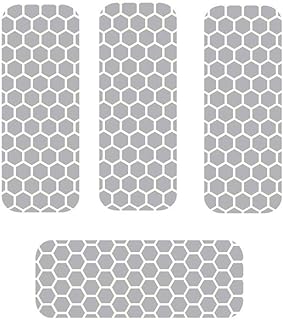 Reflective Decals Safety Stickers Waterproof Warning Tapes Conspicuity Diamond Grade Rear Rectangle Warning Reflective Diamond Stickers-White