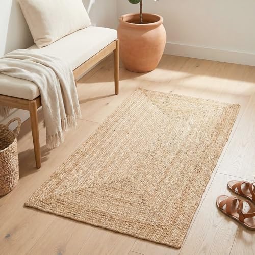 RUGURA Alfombra de Yute Artesanal 60x110cm Rectangular