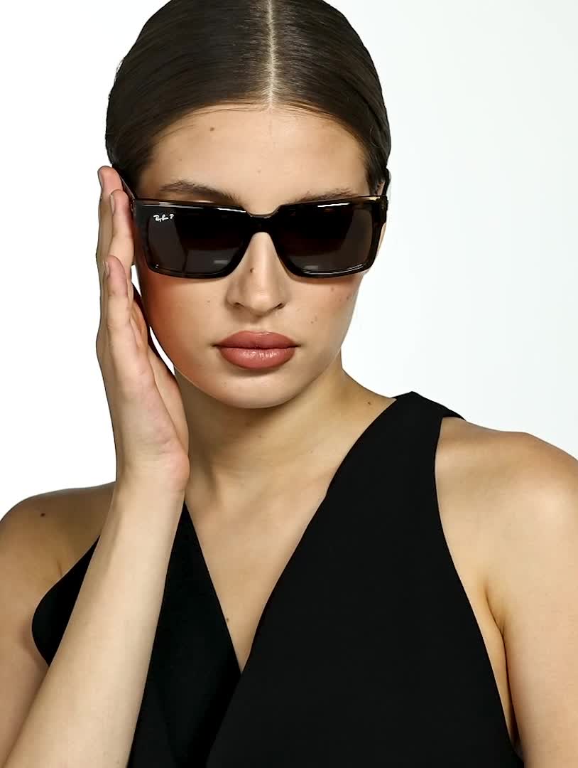 Ray-Ban RB2191 Inverness Rectangular Sunglasses, Havana On 