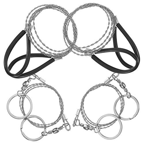 Happyyami Metal Chainsaw Professional Wire Saws for Outdoor Compact Lightweight Survival Saw 4pcs Easy to Carry