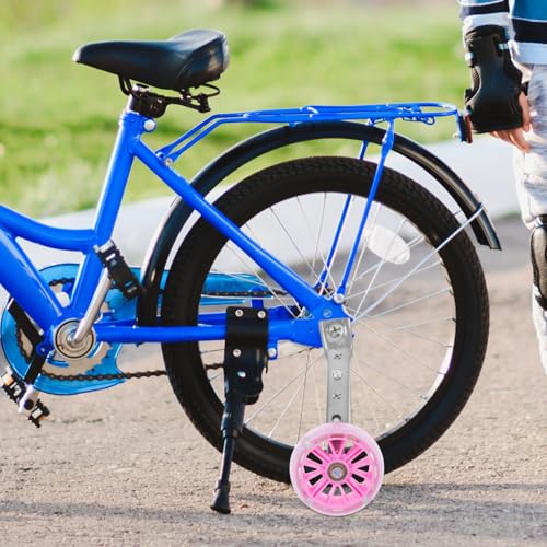Ruedas de Entrenamiento para Bicicleta Toddmomy, Reforzadas y Silenciosas, con Marco de Acero Rosa, para Aprendizaje del Equilibrio y Equipamiento de Seguridad miniatura 5
