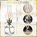 Yahenda 4 Pieces Chamber Oil Lamp for Indoor Use, Vintage Oil Lantern Large Glass Clear Kerosene Lantern Decorative Hurricane Lamp for Home Tabletop Decor and Emergency Lighting