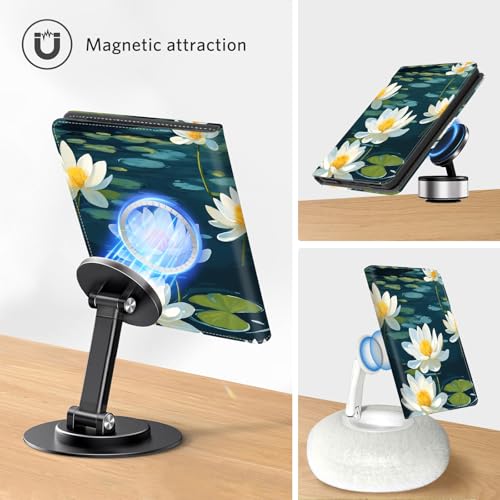 Image of CoBak Stand Case for 7 inch Kindle Paperwhite 12th Gen 2024 and Kindle Colorsoft with Hand Strap - Compatible with iPhone MagSafe, for Samsung /Belkin /Anker Wireless Charging Pads, Durable, Auto Sleep Wake