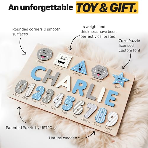 puzzles for toddlers boy and girl personalized name puzzle 12 month toy gifts for 0 1 2 3 years old baby gifts baby shower christmas newbaby gift 0 3 6 9 12 18 24 36 months