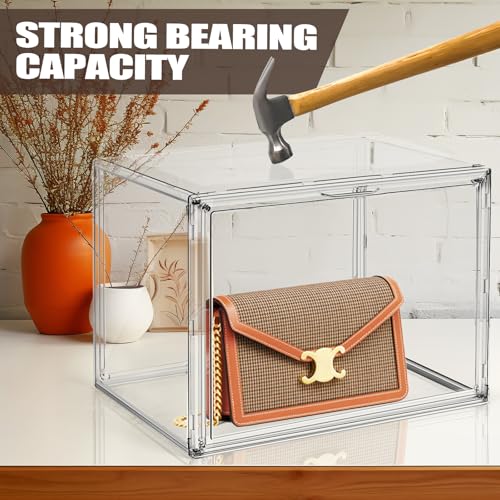 Ezjob EZ-10 10Pack Closet Organizers And Storage Clear Handbag Storage,Purse Organizer For Closet System Acrylic Display Case thumb #4